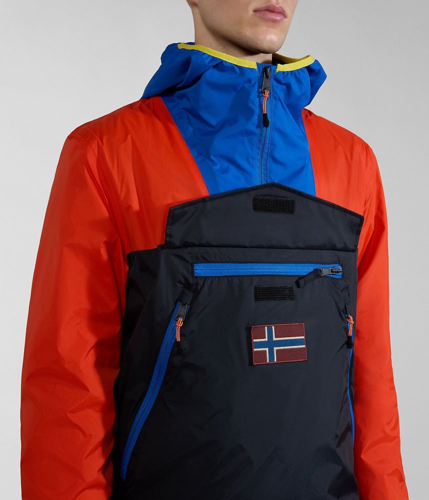 Spărgătoarea De Vânt Dama Napapijri Rainforest Ripstop Anorak Jacket - Unisex Multicolour | WGU769843
