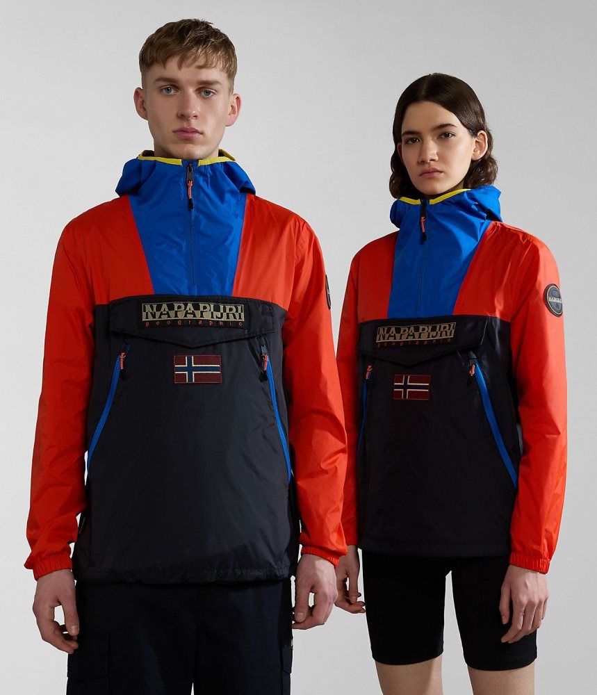 Spărgătoarea De Vânt Dama Napapijri Rainforest Ripstop Anorak Jacket - Unisex Multicolour | WGU769843