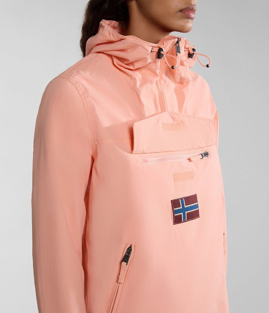 Spărgătoarea De Vânt Dama Napapijri Rainforest Pocket Summer Anorak Jacket Roz | TZX718234