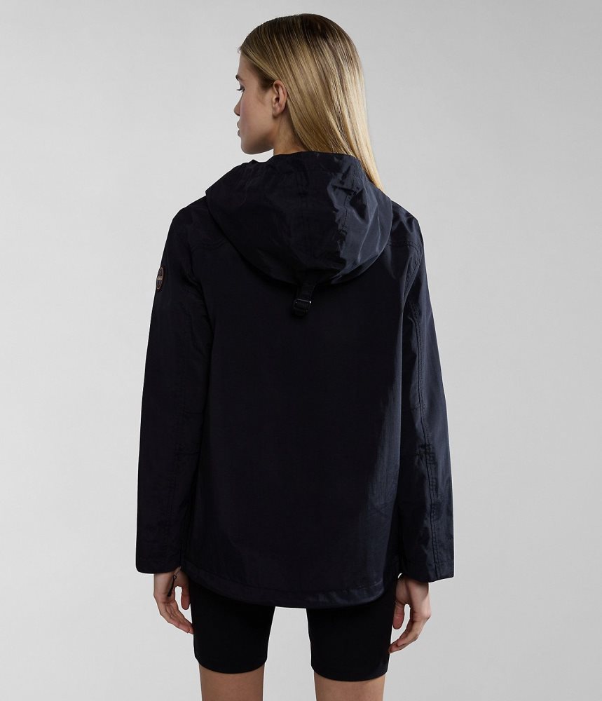 Spărgătoarea De Vânt Dama Napapijri Rainforest Summer Anorak Jacket Negrii | YFA723041