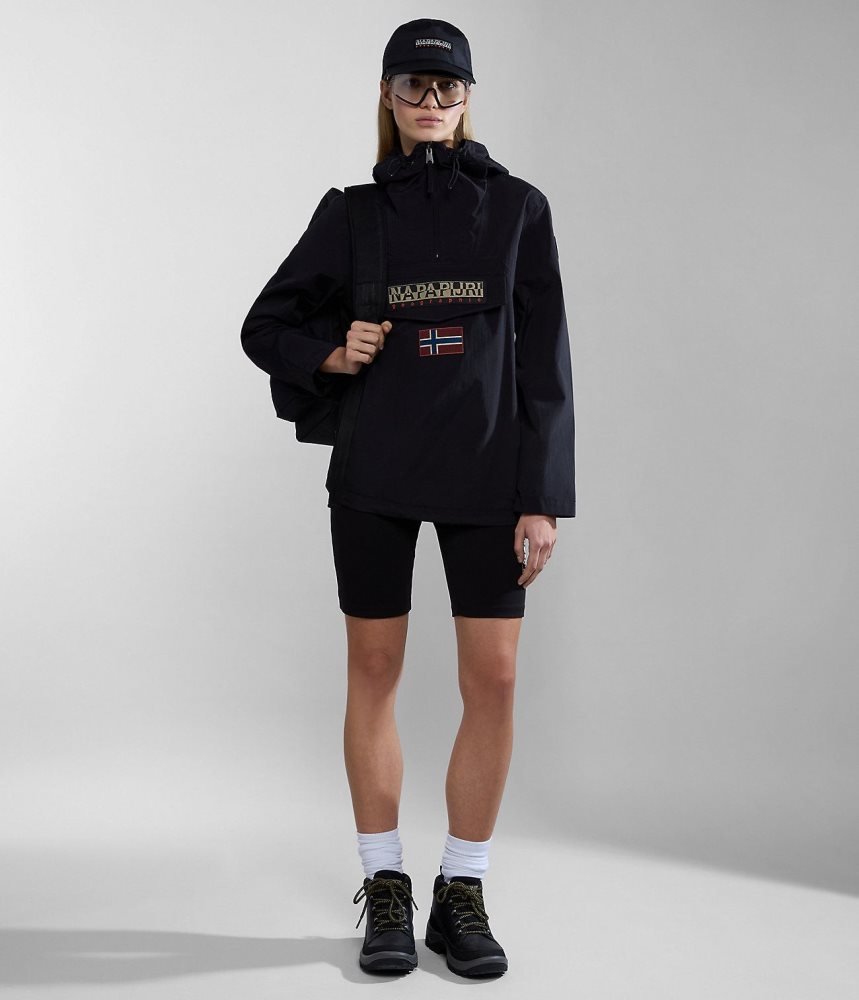 Spărgătoarea De Vânt Dama Napapijri Rainforest Summer Anorak Jacket Negrii | YFA723041