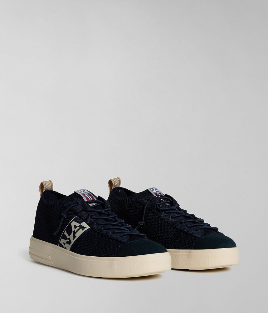 Tenisi Barbati Napapijri Bark Knit Trainers Albastri Inchis | SDU039872