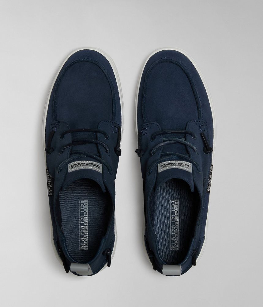 Tenisi Barbati Napapijri Bark Suede Shoes Albastri Inchis | QCW820495