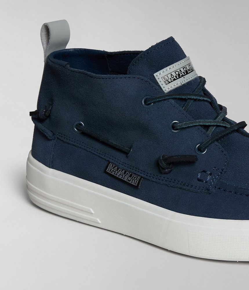 Tenisi Barbati Napapijri Bark Suede Shoes Albastri Inchis | QCW820495
