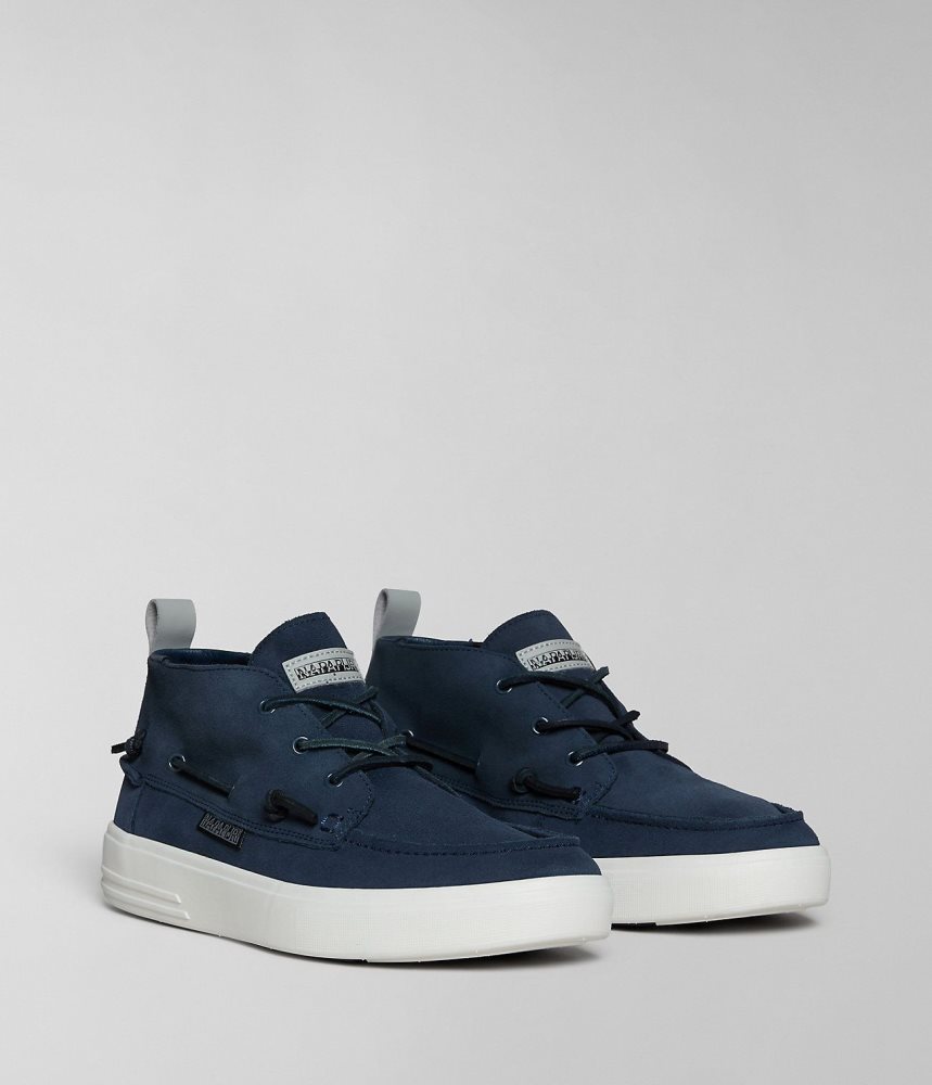 Tenisi Barbati Napapijri Bark Suede Shoes Albastri Inchis | QCW820495