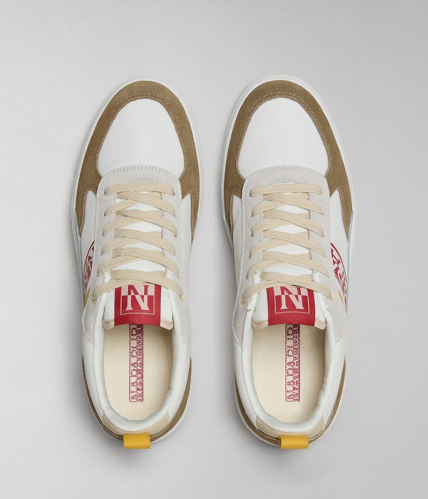 Tenisi Barbati Napapijri Bark Trainers Albi Bej | UZA536749