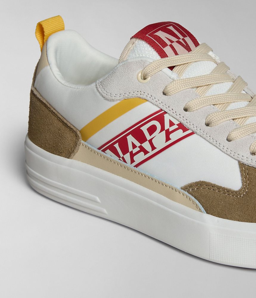 Tenisi Barbati Napapijri Bark Trainers Albi Bej | UZA536749