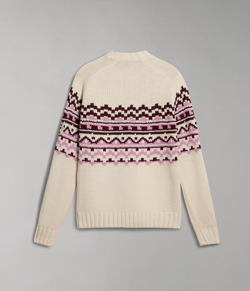 Tricotaje Dama Napapijri Horlick Crew Neck Jumper Albi Bej | OTL139476