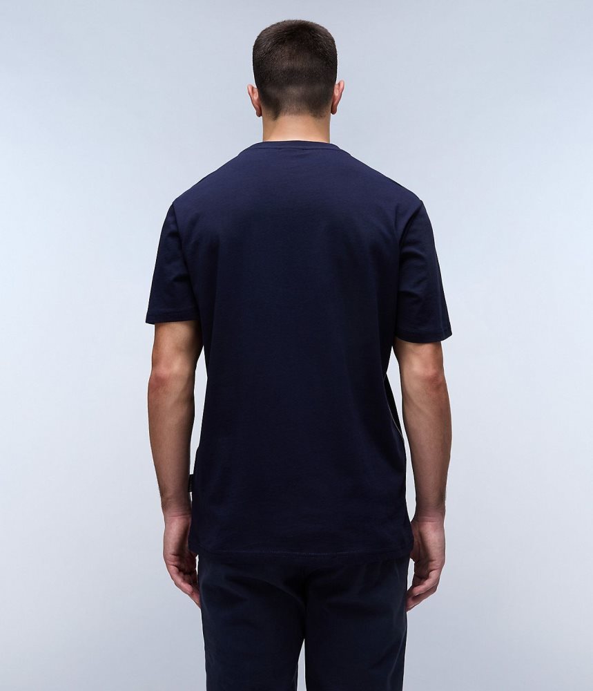Tricouri Barbati Napapijri Aylmer Short Sleeve T-Shirt Albastri Inchis | ZTS297460