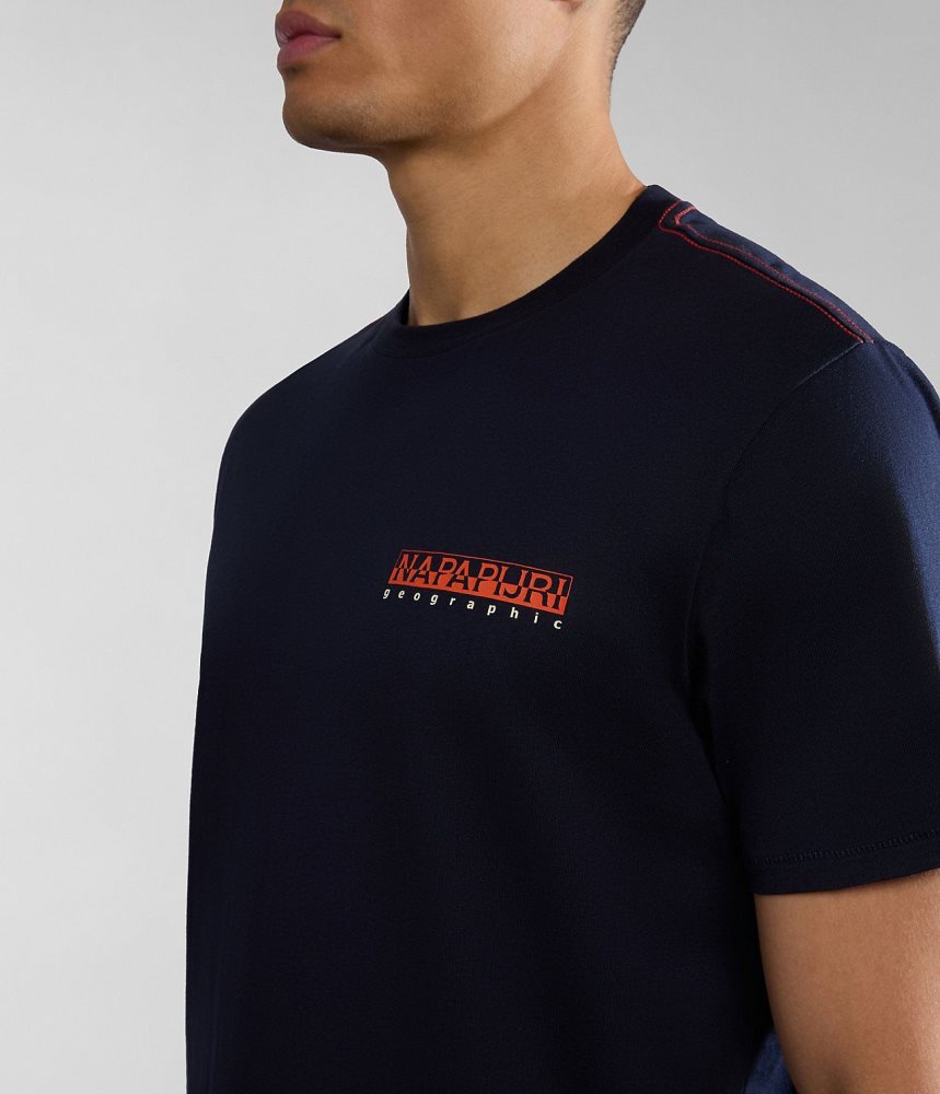 Tricouri Barbati Napapijri Gras Short Sleeve T-Shirt Albastri Inchis | WVA985241