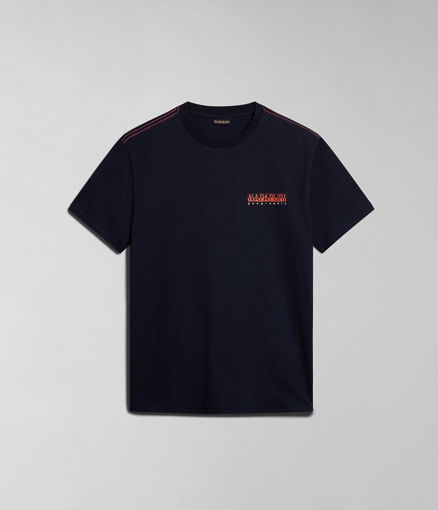 Tricouri Barbati Napapijri Gras Short Sleeve T-Shirt Albastri Inchis | WVA985241