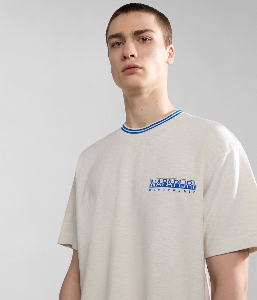 Tricouri Barbati Napapijri Grober Short Sleeve T-Shirt Albi | TBM472618