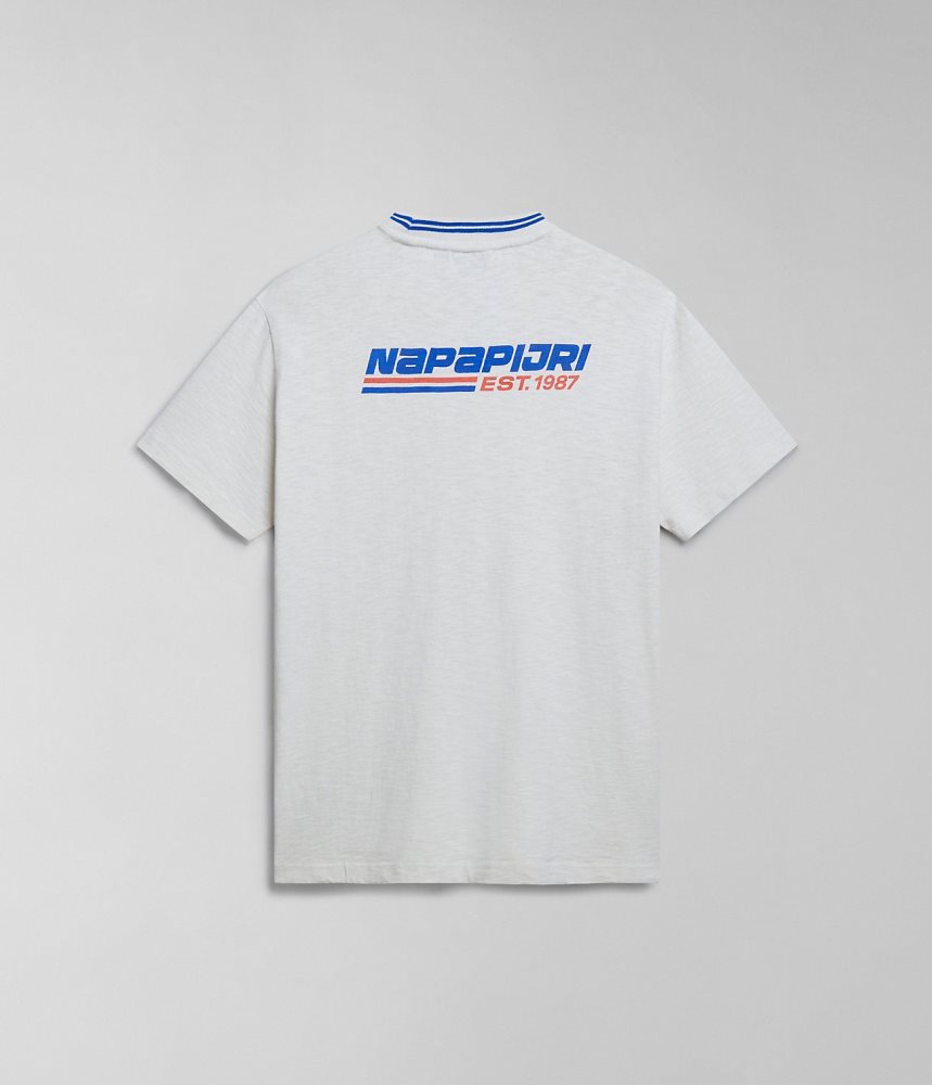 Tricouri Barbati Napapijri Grober Short Sleeve T-Shirt Albi | TBM472618