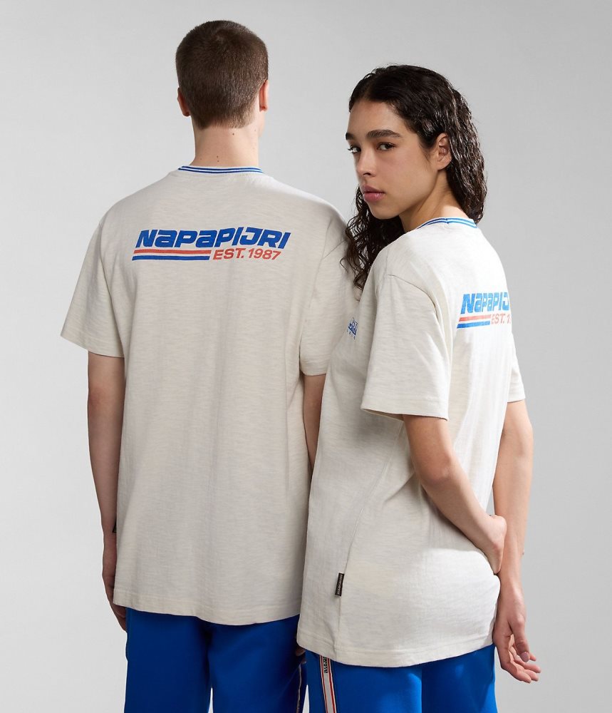 Tricouri Barbati Napapijri Grober Short Sleeve T-Shirt Albi | TBM472618