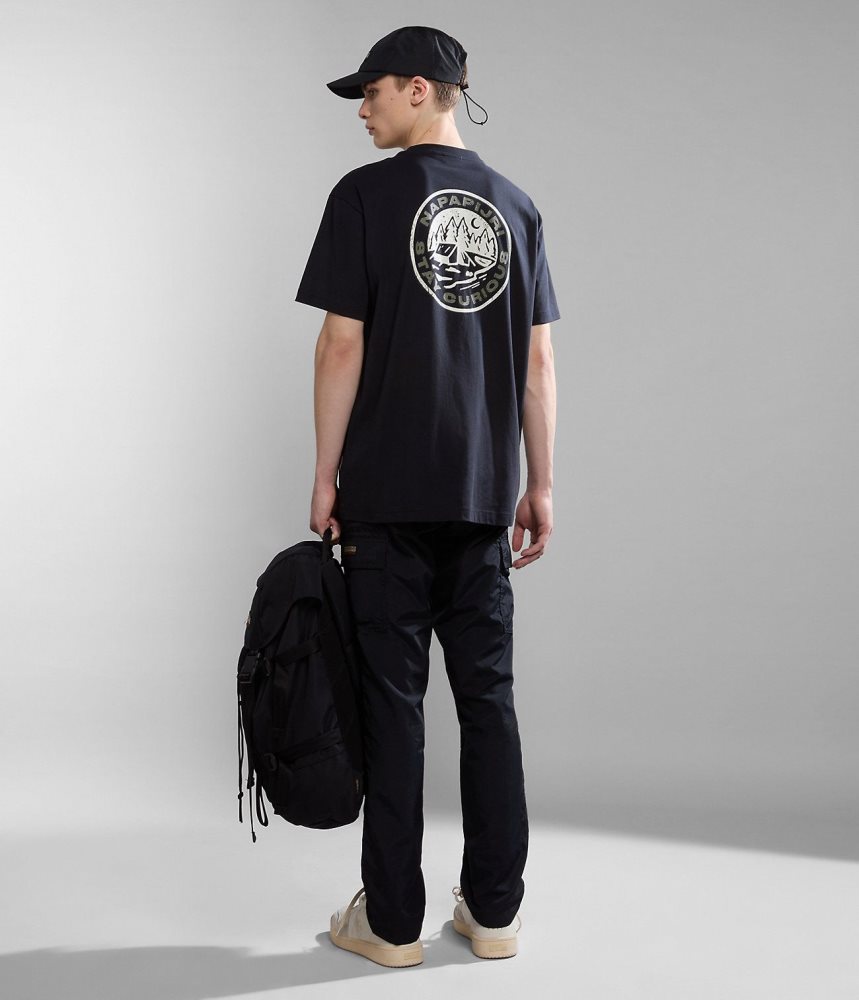 Tricouri Barbati Napapijri Kotcho Short Sleeve T-Shirt Negrii | YKD250138
