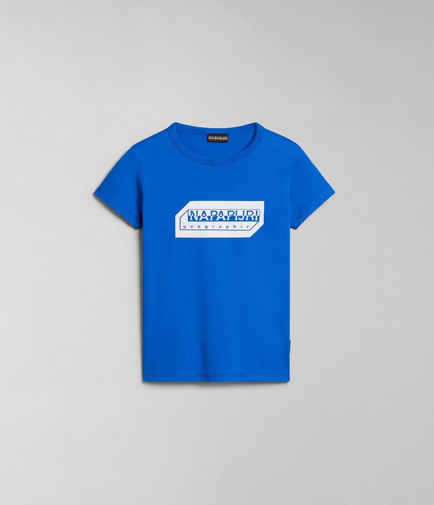 Tricouri Copii Napapijri Kitik Short Sleeve T-Shirt (4-16 YEARS) Albastri | YQF051742
