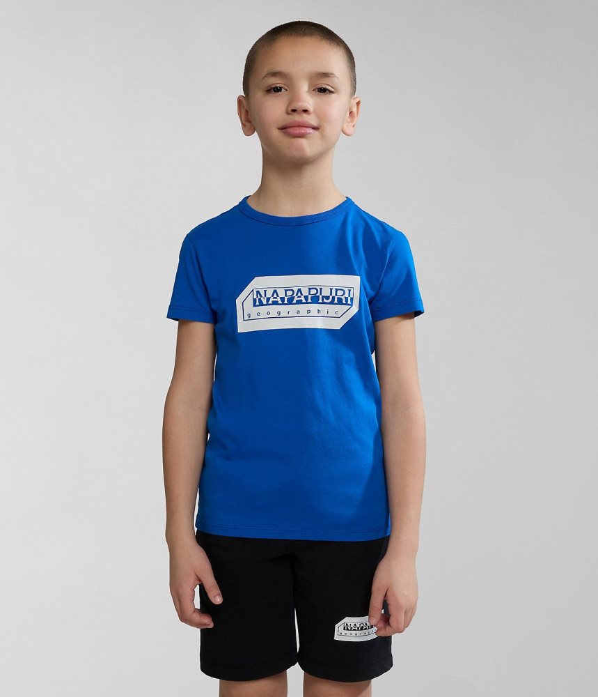 Tricouri Copii Napapijri Kitik Short Sleeve T-Shirt (4-16 YEARS) Albastri | YQF051742