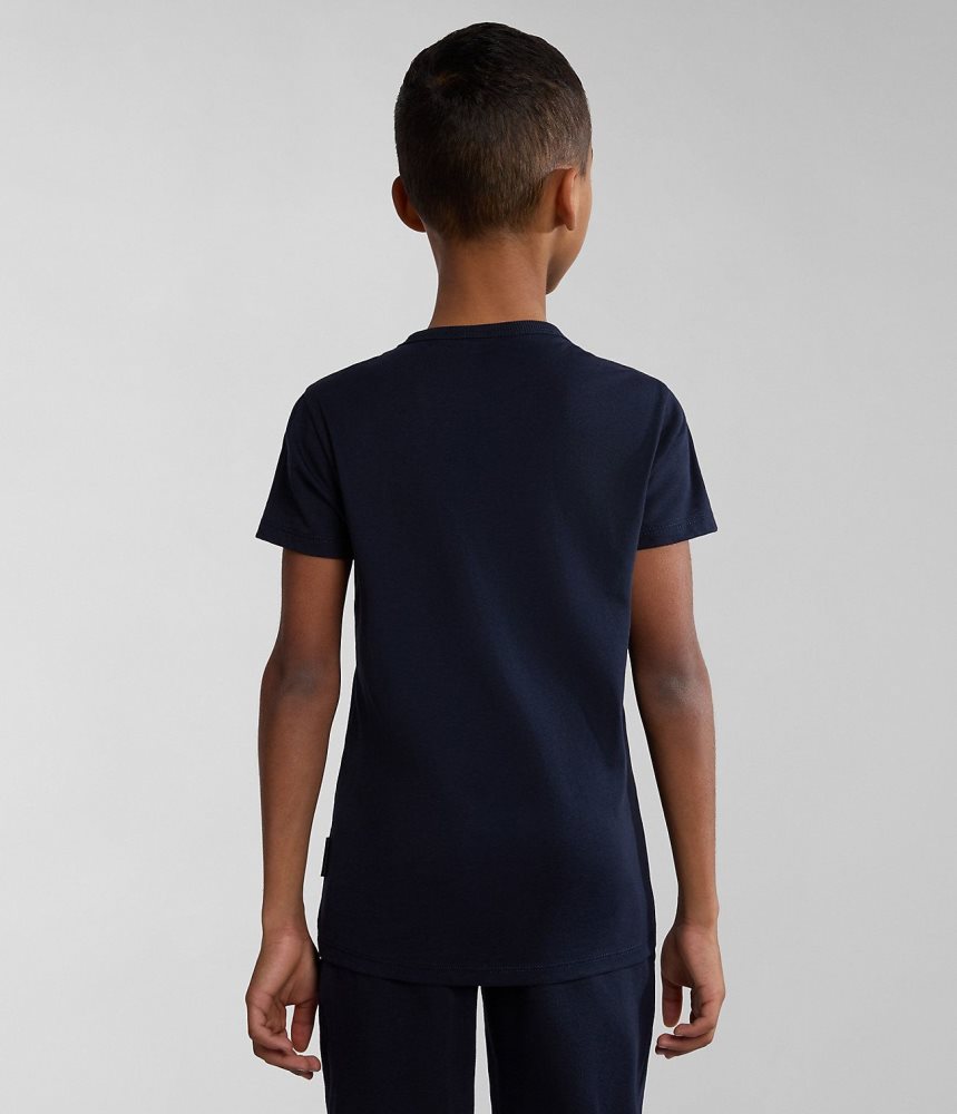 Tricouri Copii Napapijri Liard Short Sleeve T-Shirt (4-16 YEARS) Albastri Inchis | YLW076352