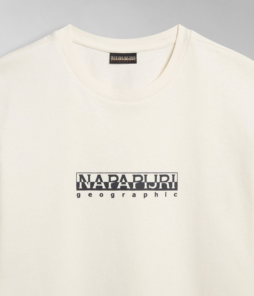 Tricouri Dama Napapijri Box Short Sleeve T-Shirt Albi | YRO840571