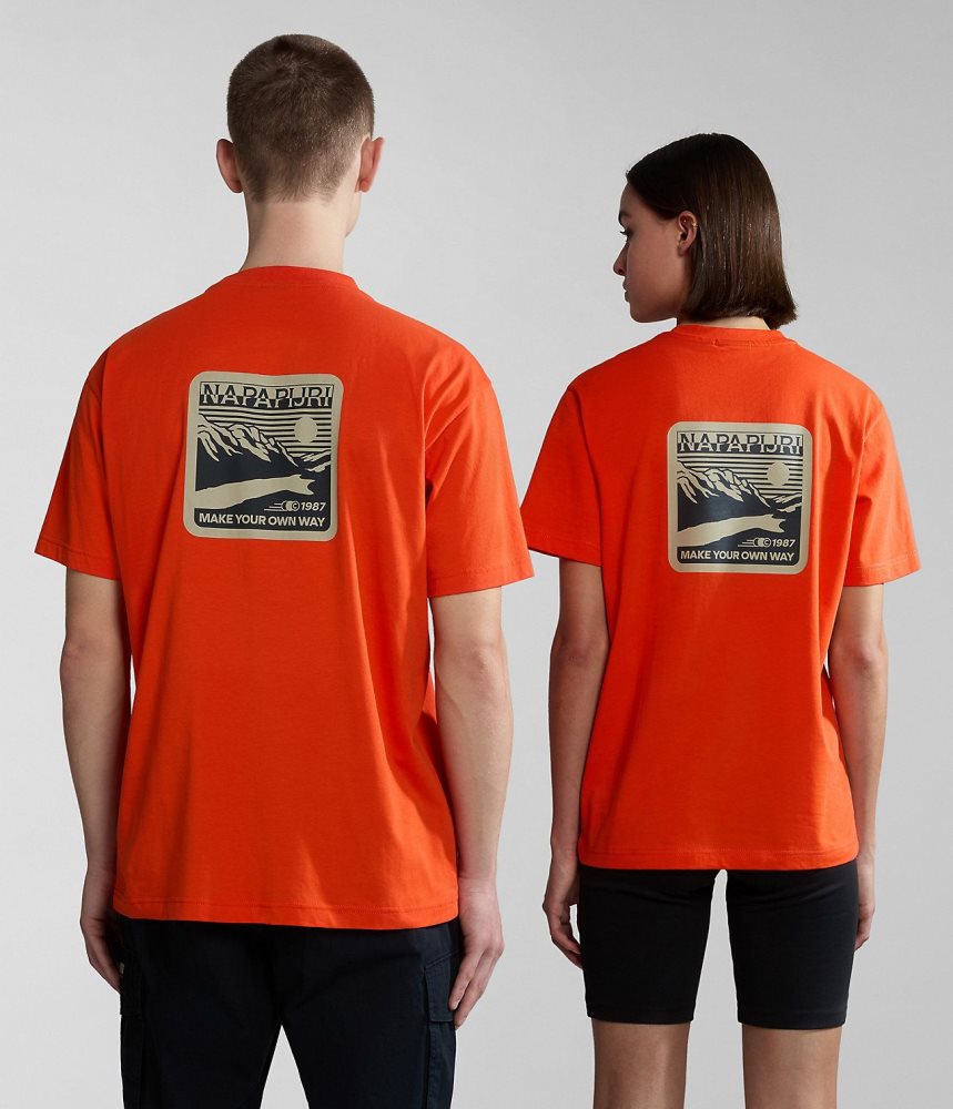 Tricouri Dama Napapijri Gouin Short Sleeve T-Shirt Portocalii | XKE960352