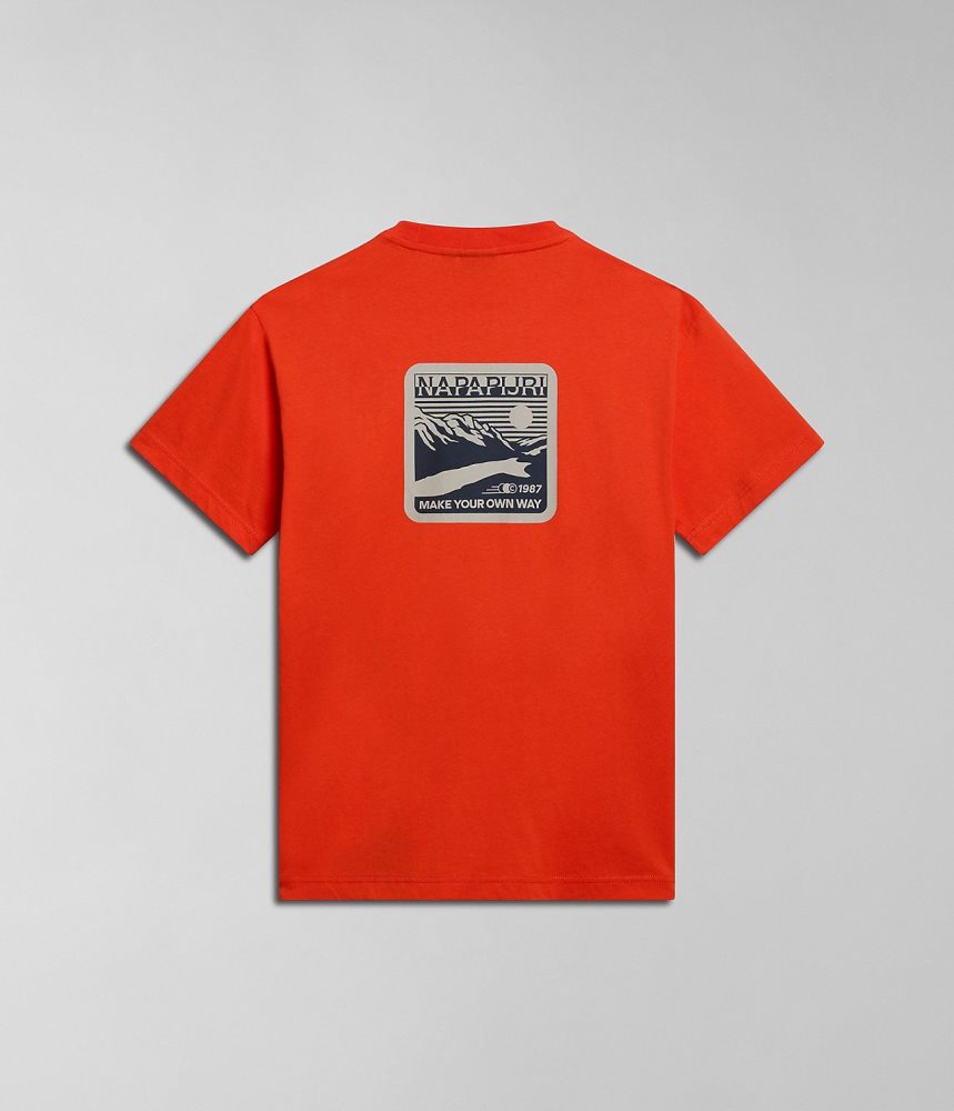 Tricouri Dama Napapijri Gouin Short Sleeve T-Shirt Portocalii | XKE960352
