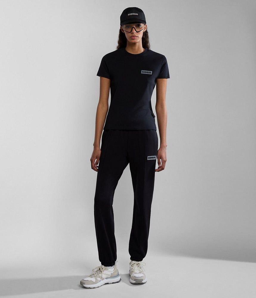 Tricouri Dama Napapijri Iaato Short Sleeve T-Shirt Negrii | ZSL082369