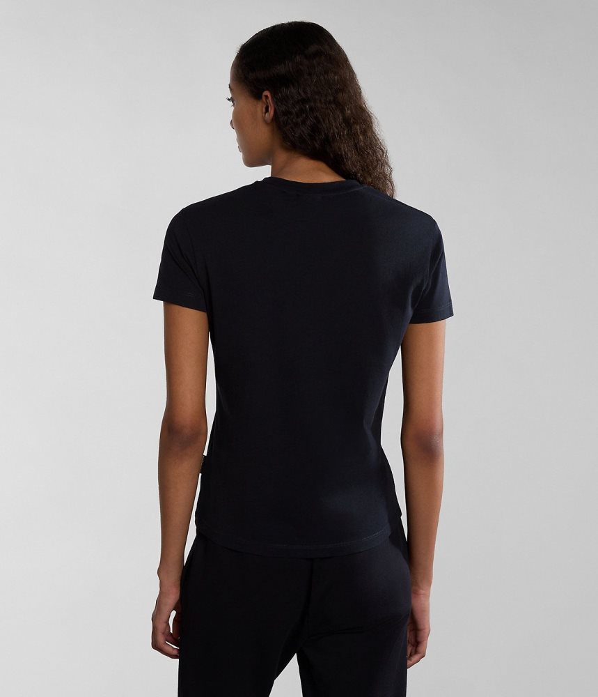 Tricouri Dama Napapijri Iaato Short Sleeve T-Shirt Negrii | ZSL082369