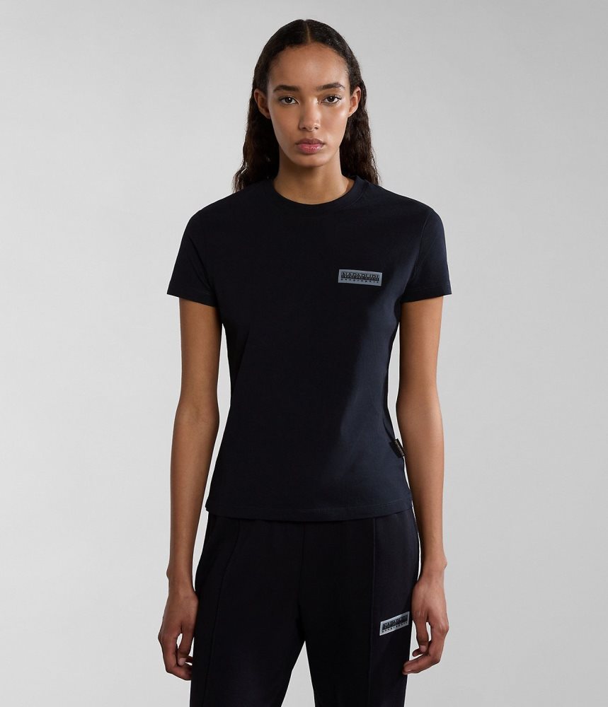 Tricouri Dama Napapijri Iaato Short Sleeve T-Shirt Negrii | ZSL082369