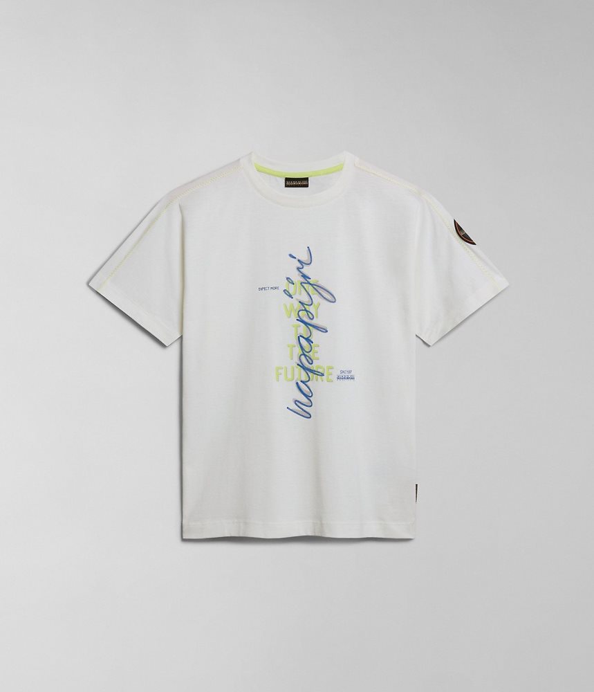 Tricouri Dama Napapijri Keith Short Sleeve T-Shirt Albi | CLS873409