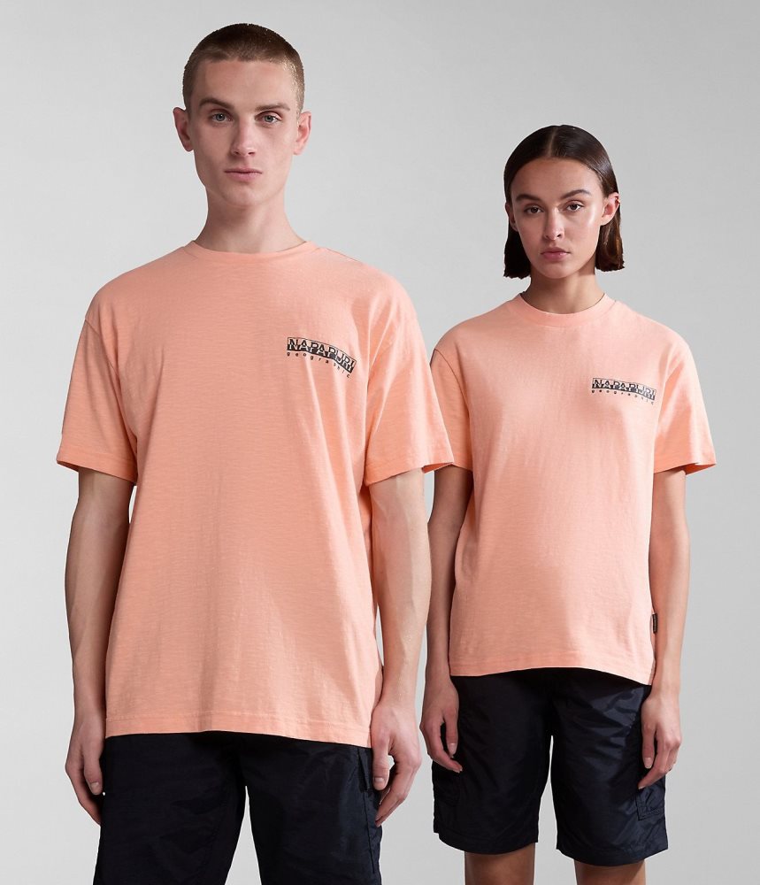 Tricouri Dama Napapijri Martre Short Sleeve T-Shirt Roz | FZR071584