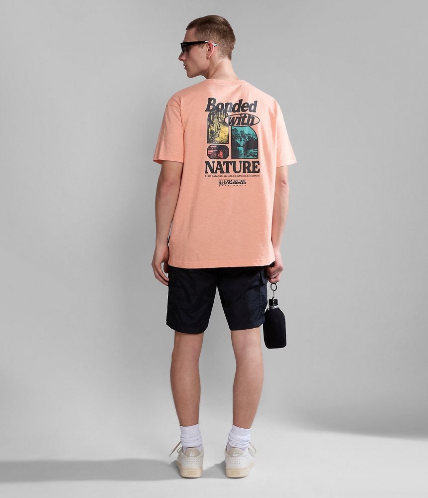 Tricouri Dama Napapijri Martre Short Sleeve T-Shirt Roz | FZR071584