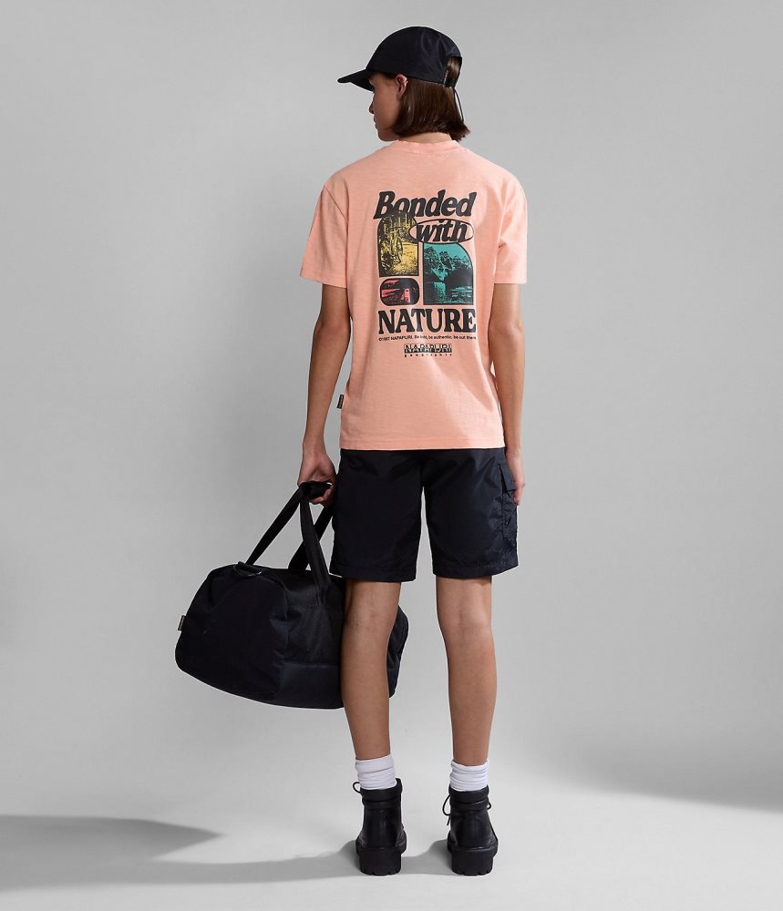 Tricouri Dama Napapijri Martre Short Sleeve T-Shirt Roz | FZR071584