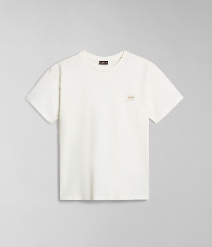 Tricouri Dama Napapijri Nina Scurte Sleeve T-shirt Albi | ZVT083542