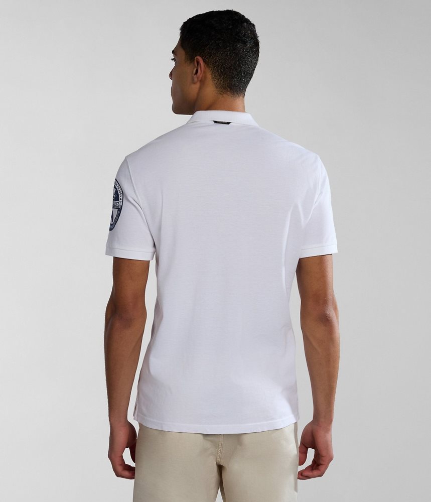 Tricouri Polo Barbati Napapijri Amundsen Short Sleeve Polo Shirt Albi | XFK159267