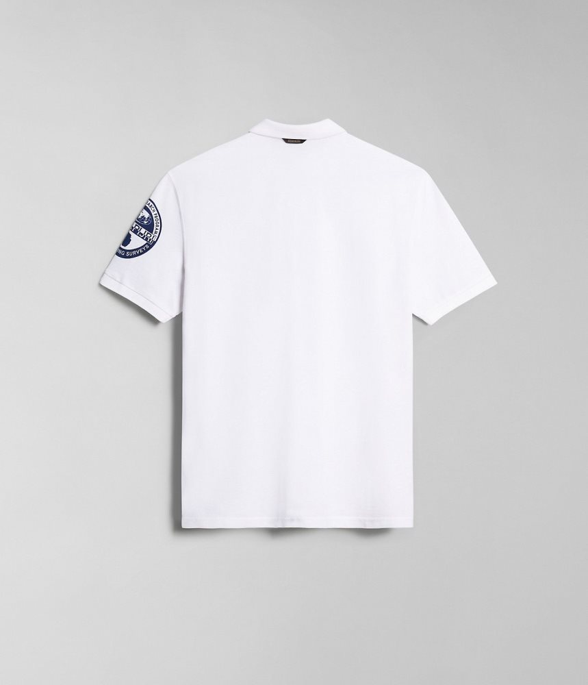 Tricouri Polo Barbati Napapijri Amundsen Short Sleeve Polo Shirt Albi | XFK159267