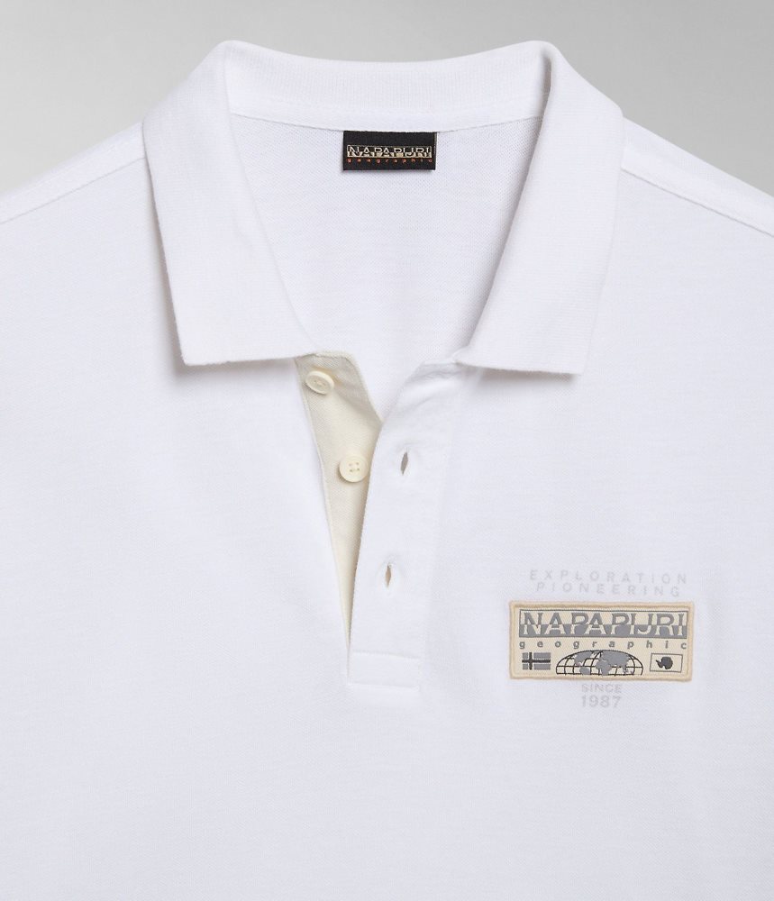 Tricouri Polo Barbati Napapijri Amundsen Short Sleeve Polo Shirt Albi | XFK159267