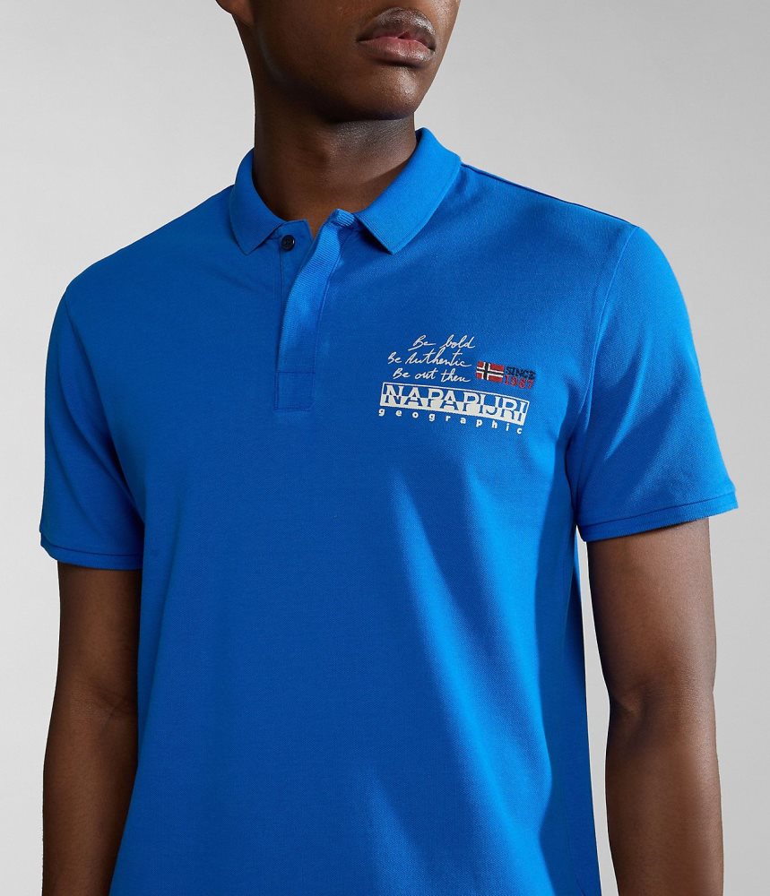Tricouri Polo Barbati Napapijri Colville Short Sleeve Polo Shirt Albastri | VZY923167