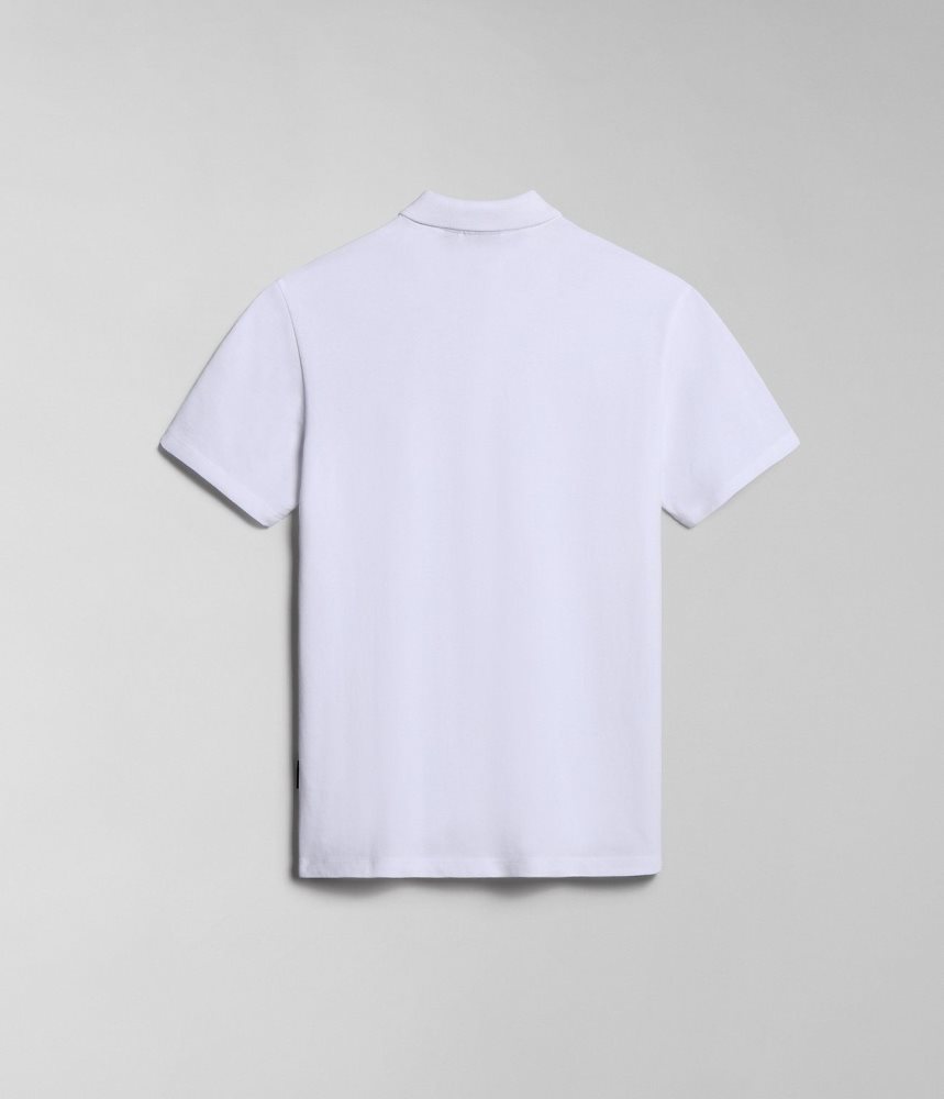 Tricouri Polo Barbati Napapijri Ealis Short Sleeve Polo Shirt Albi | EMY713485