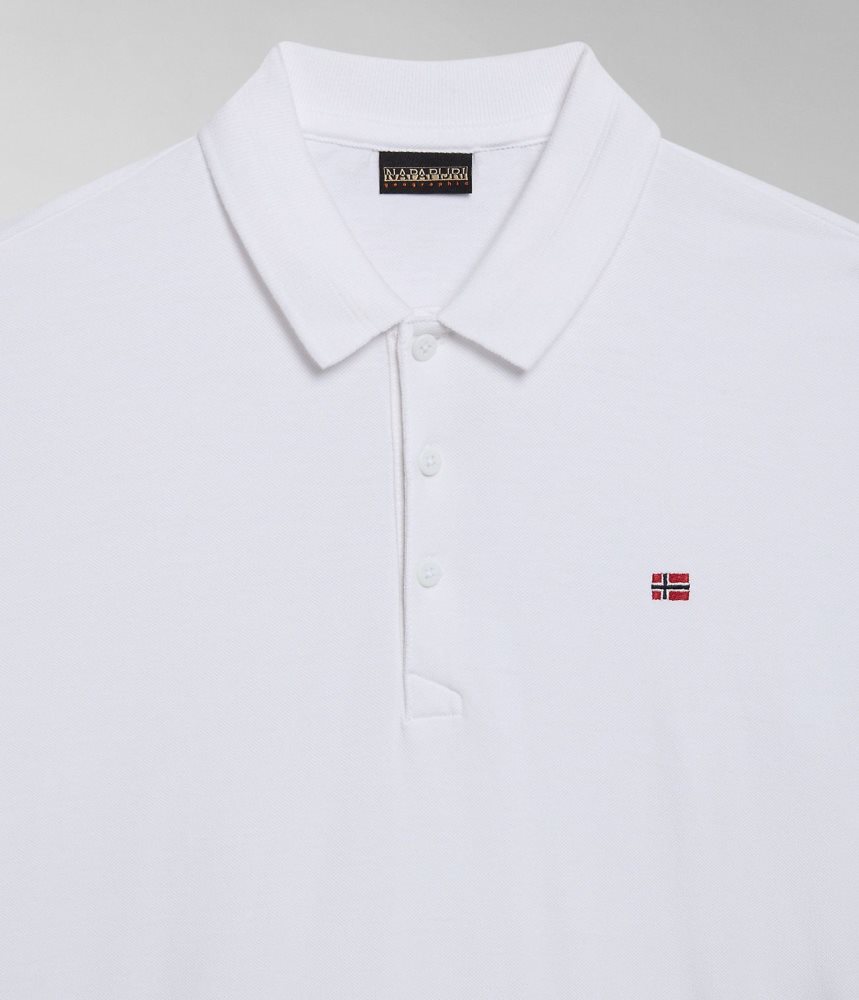 Tricouri Polo Barbati Napapijri Ealis Short Sleeve Polo Shirt Albi | EMY713485