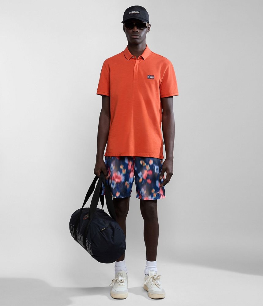 Tricouri Polo Barbati Napapijri Ebea Short Sleeve Polo Shirt Portocalii | AJE321509