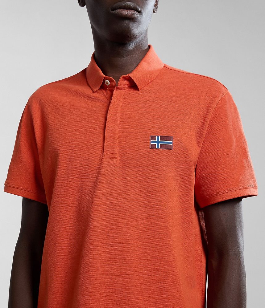 Tricouri Polo Barbati Napapijri Ebea Short Sleeve Polo Shirt Portocalii | AJE321509