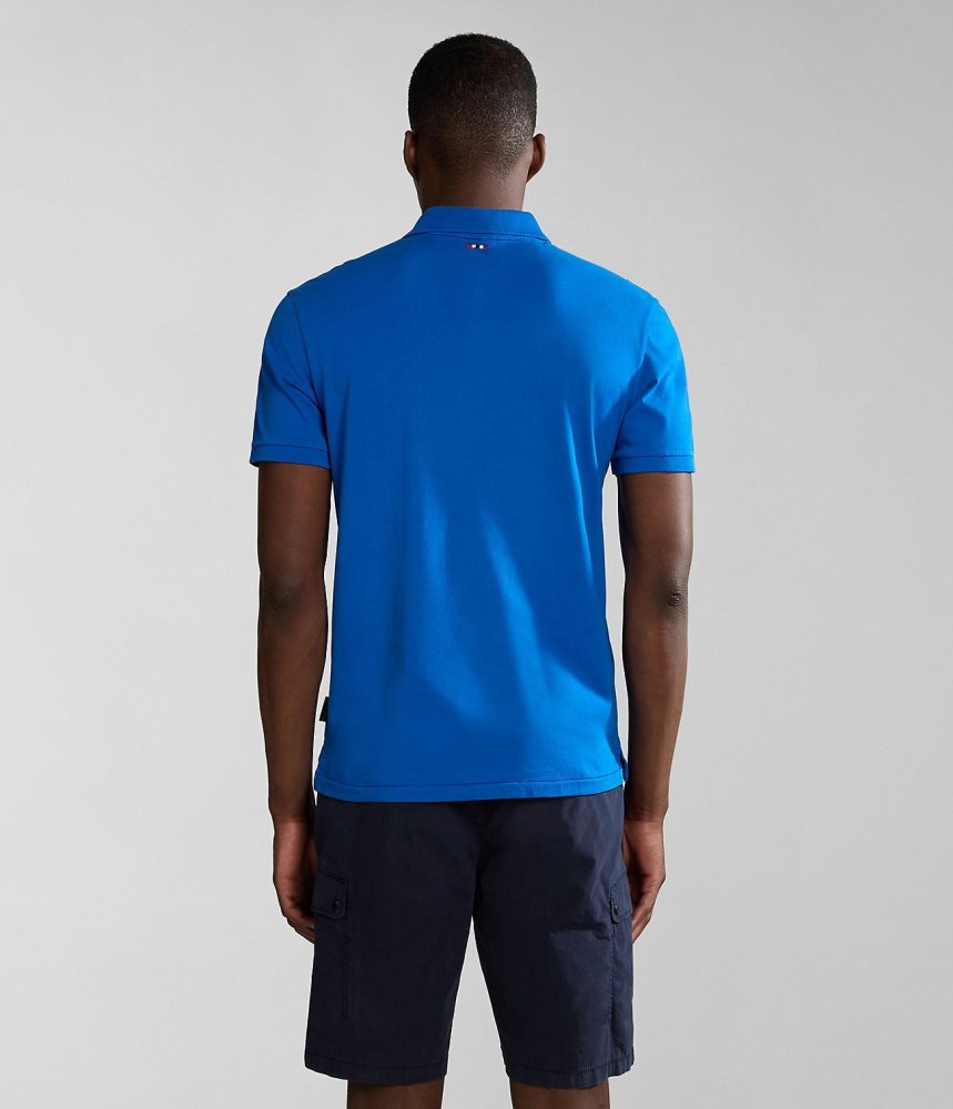 Tricouri Polo Barbati Napapijri Elbas Short Sleeve Jersey Polo Shirt Albastri | ZYM056123
