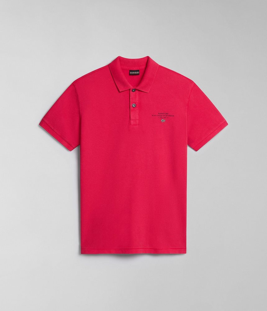 Tricouri Polo Barbati Napapijri Elbas Short Sleeve Pique Polo Shirt Rosii | YOP549736
