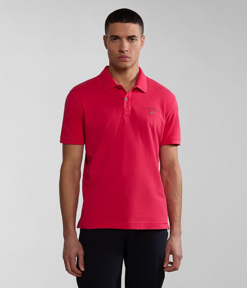 Tricouri Polo Barbati Napapijri Elbas Short Sleeve Pique Polo Shirt Rosii | YOP549736