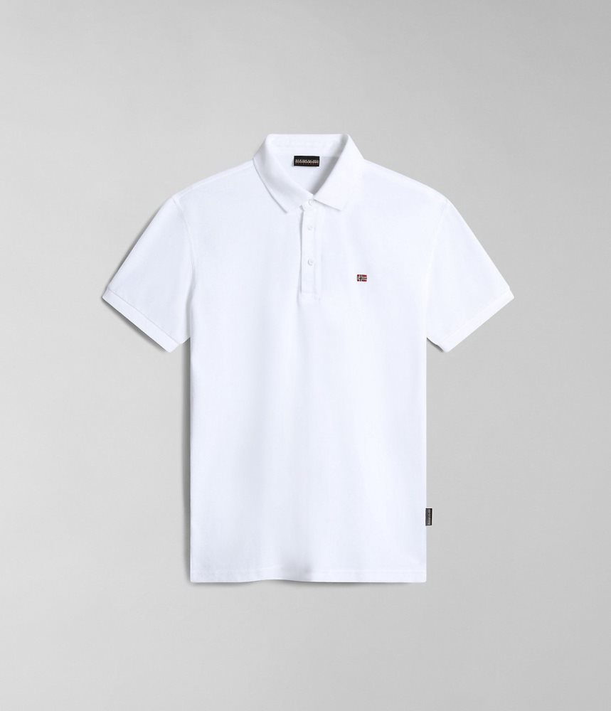 Tricouri Polo Barbati Napapijri Eolanos Short Sleeve Polo Shirt Albi | YWD138946