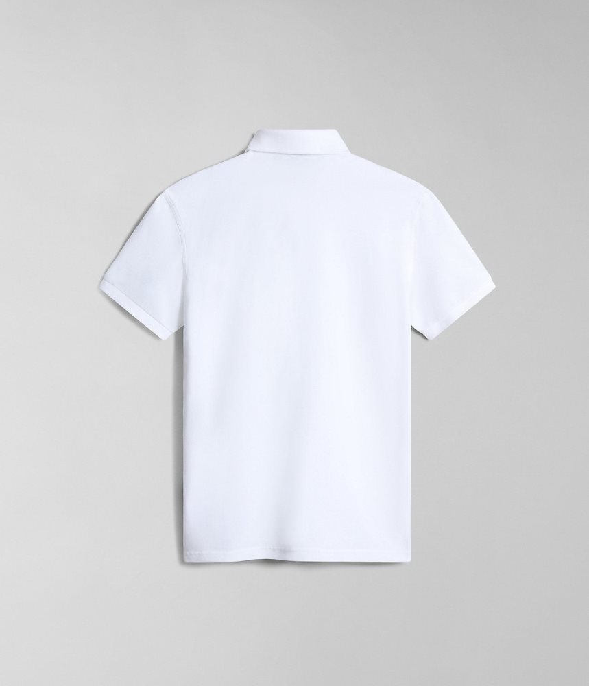 Tricouri Polo Barbati Napapijri Eolanos Short Sleeve Polo Shirt Albi | YWD138946