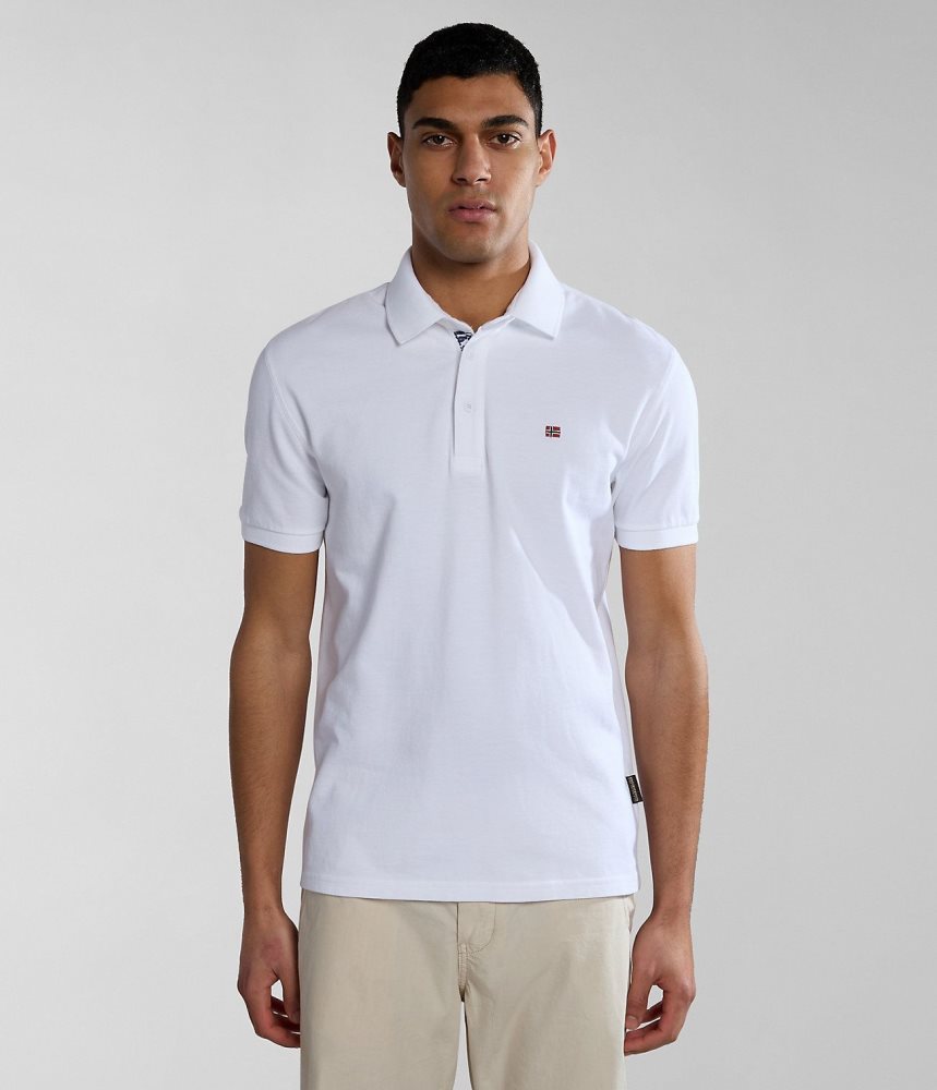 Tricouri Polo Barbati Napapijri Eolanos Short Sleeve Polo Shirt Albi | YWD138946