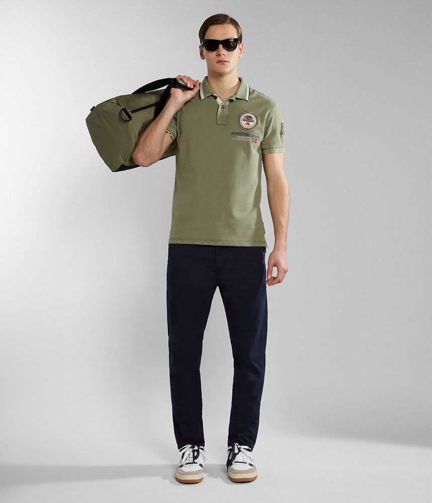 Tricouri Polo Barbati Napapijri Gandy Short Sleeve Polo Shirt Verzi | PJF582740