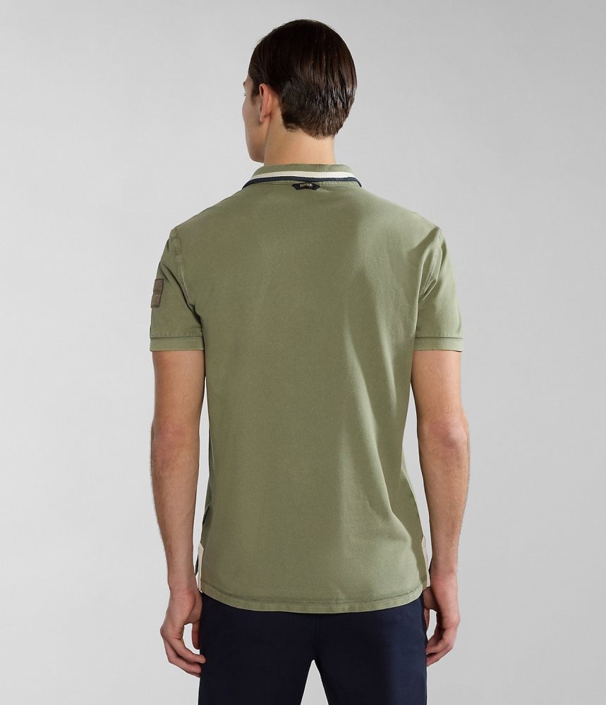 Tricouri Polo Barbati Napapijri Gandy Short Sleeve Polo Shirt Verzi | PJF582740