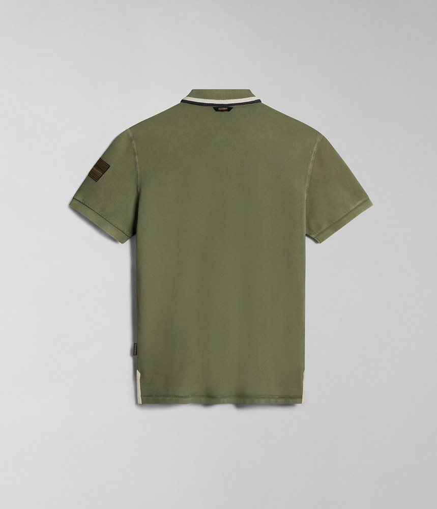 Tricouri Polo Barbati Napapijri Gandy Short Sleeve Polo Shirt Verzi | PJF582740